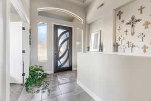 View of tiled entrance foyer