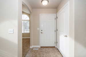 View of carpeted entryway