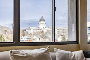 Interior details with a mountain view