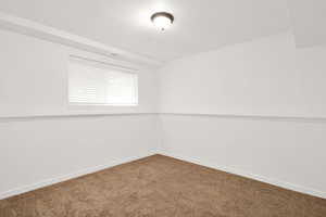 View of carpeted spare room