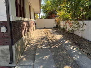 Fenced in RV parking on West side of home