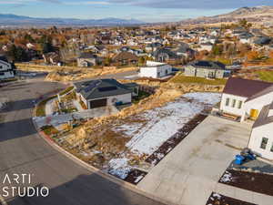 Bird's eye view featuring a mountain view