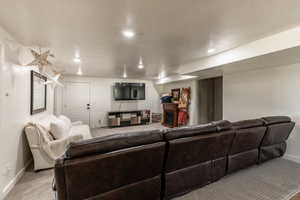 View of carpeted living room