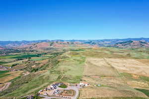 Bird's eye view with a mountain view and a rural view