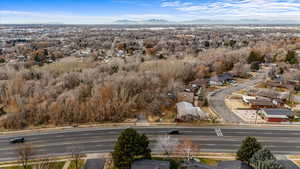 Bird's eye view featuring a mountain view