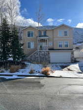 View of front of house featuring a garage