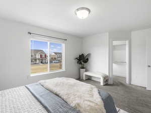 Bedroom featuring carpet floors