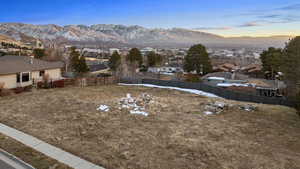 Exterior space with a mountain view