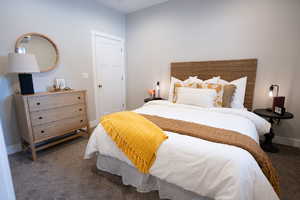 Bedroom featuring carpet flooring