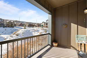 Balcony overlooking open space