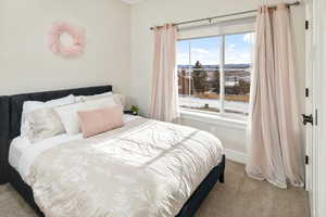 View of carpeted bedroom