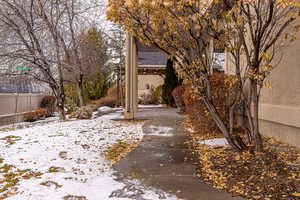 View of snowy yard