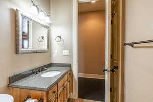 Bathroom featuring vanity