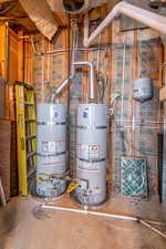 Utility room with water heater