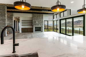 View from the kitchen with Jordanelle and Deer Valley Views.