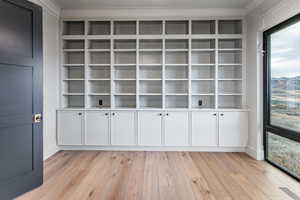 Office with amazing views and built is cabinets.