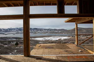 Exterior space with a mountain view