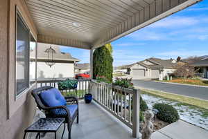 Balcony with covered porch