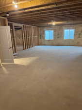 Basement with plenty of natural light