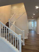 Stairway with wood-type flooring