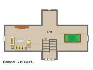 Optional upstairs layout.