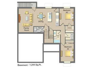 Optional Basement Appartment layout