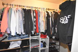 View of walk in closet