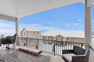 View of wooden deck