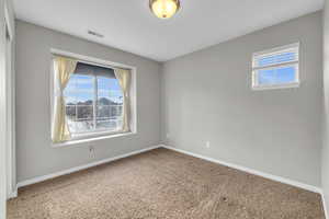 Spare room with carpet floors and a healthy amount of sunlight