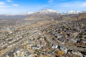 Aerial view with a mountain view and a residential view