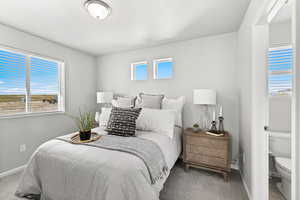 View of carpeted bedroom