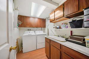 Laundry area in basement