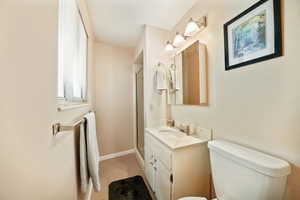 3/4 Bathroom off large bedroom