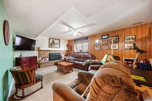 Great room in basement apartment