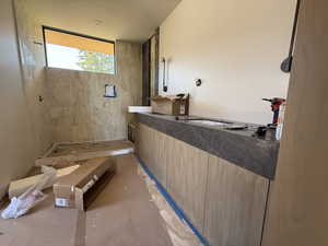 Bathroom featuring a stall shower