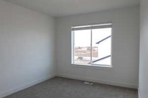 Carpeted spare room with a wealth of natural light