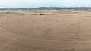 Drone / aerial view with a mountain view