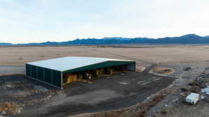 Aerial view featuring a mountain view