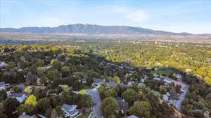 Bird's eye view featuring a mountain view