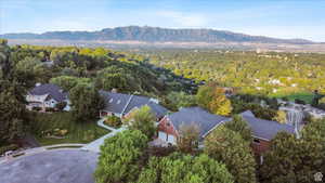 Bird's eye view featuring a mountain view