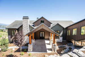 View of front of property featuring a porch