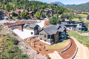 Bird's eye view featuring a mountain view