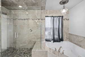 Bathroom with separate shower and tub