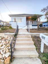 Exterior view featuring the mailbox and steps