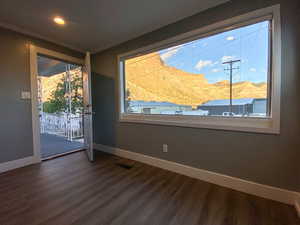 Living room highlighting the view