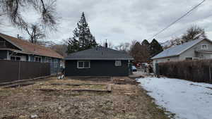 View of snow covered house