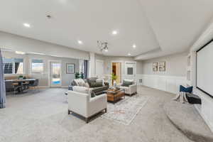 View of carpeted living room