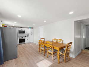 Dining room featuring light hardwood / wood-style floors