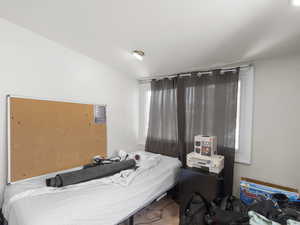 Bedroom featuring wood-type flooring