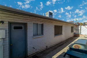 View of home's exterior with a patio